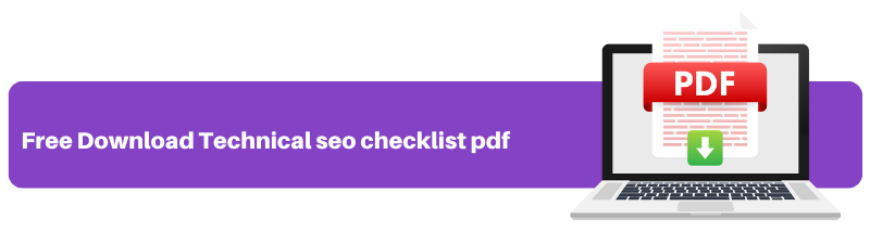 Technical SEO Checklist PDF, Free Download